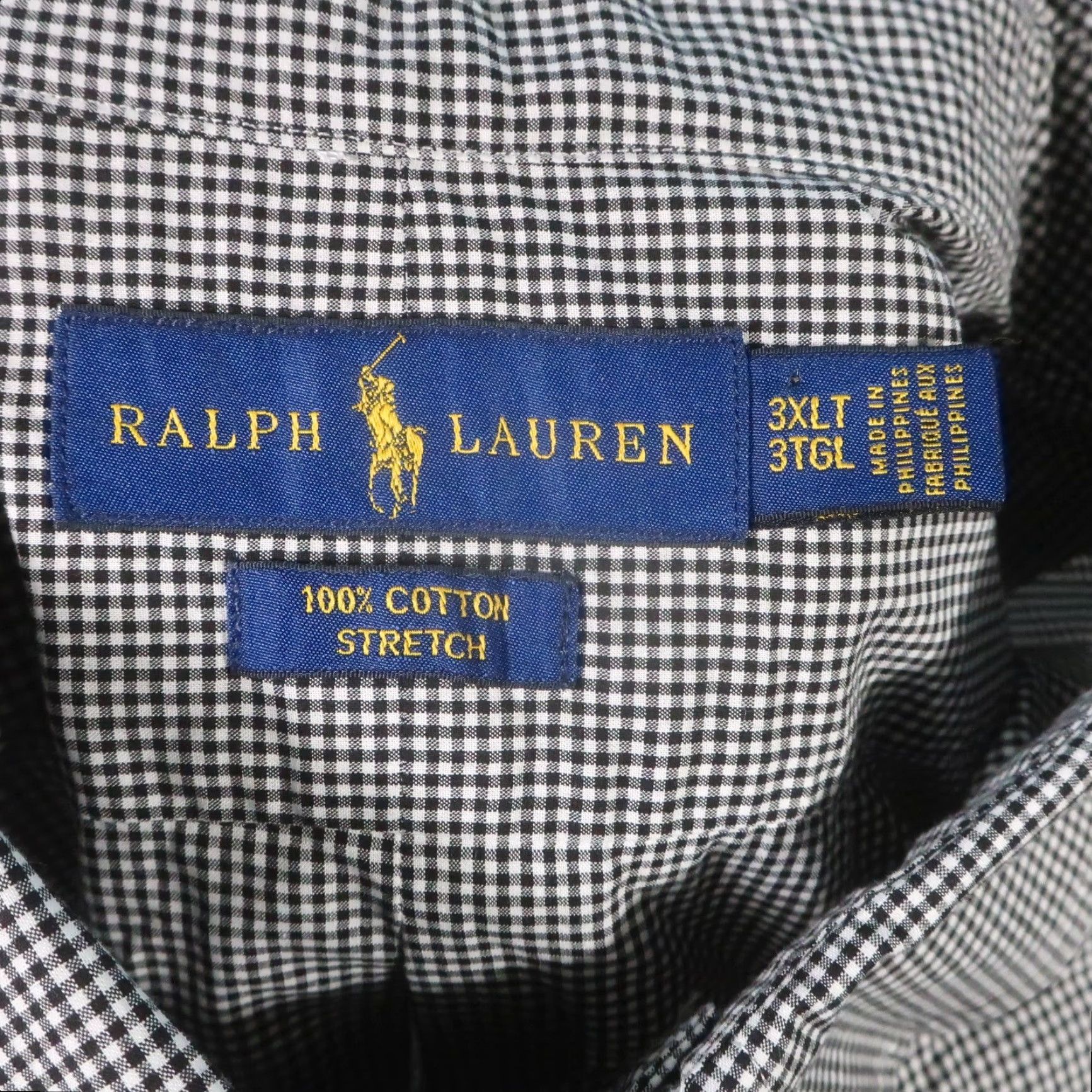 Ralph Lauren Ralph Lauren Button-Down Shirt Mens 3XLT Long Sleeve Black White Check EUC Size US XXL / EU 58 / 5 - 3 Thumbnail