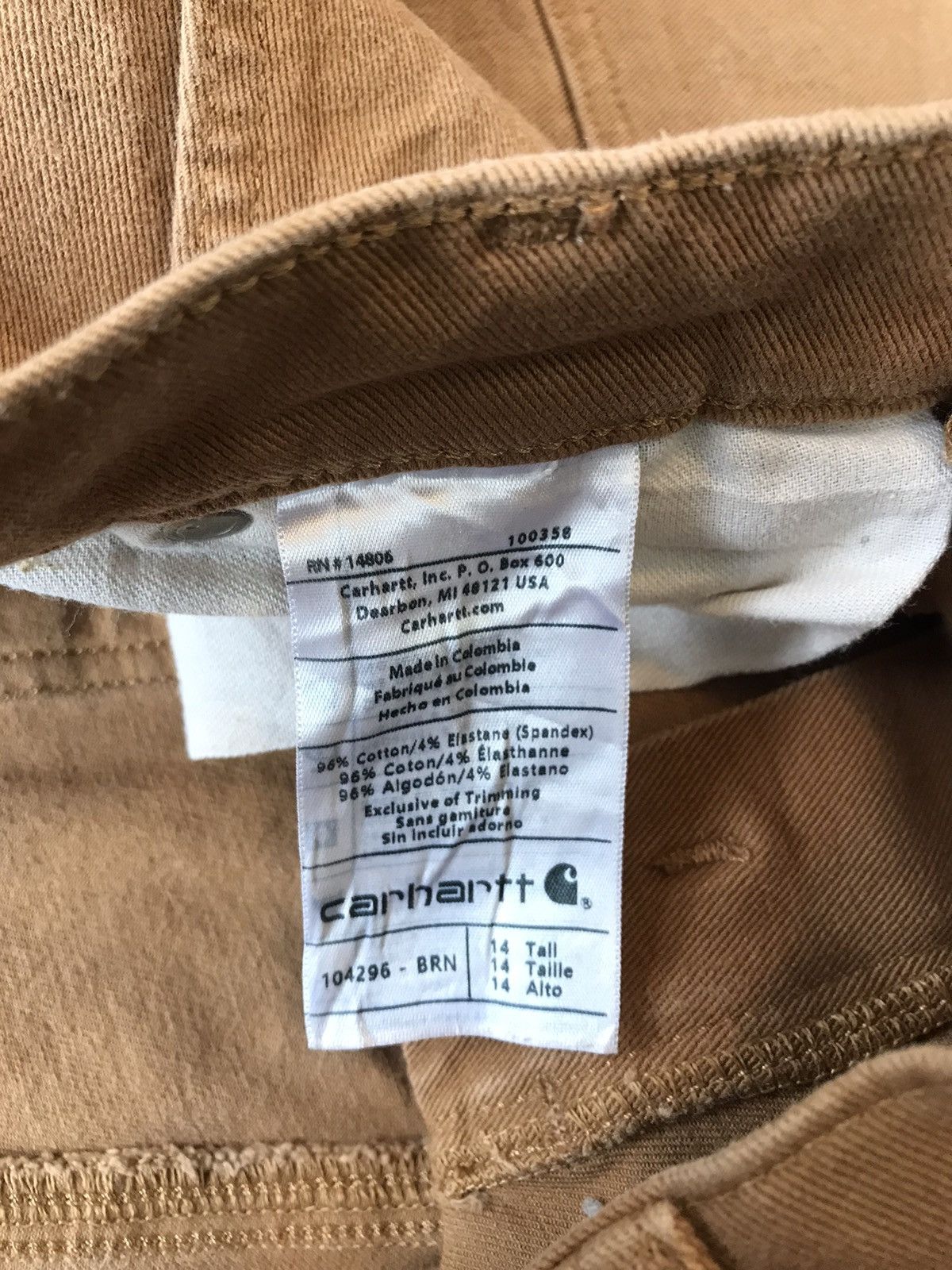 Carhartt × Vintage Vintage Carhartt b136 BRN double knee denim Size US 35 - 6 Thumbnail