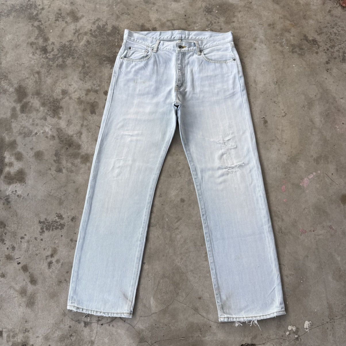 Japanese Brand Vintage Japanese Brand Light Wash Blue Ripped Denim Jean. Size US 35 - 1 Thumbnail