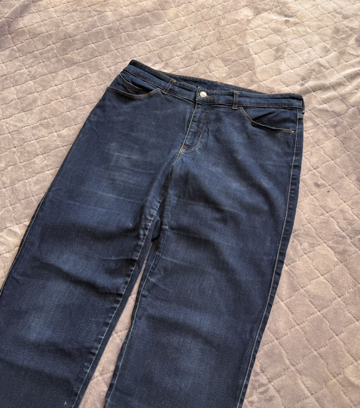 Armani × Emporio Armani Vintage Emperio Armani Big Logo Denim Jeans Pants Size US 33 - 3 Thumbnail
