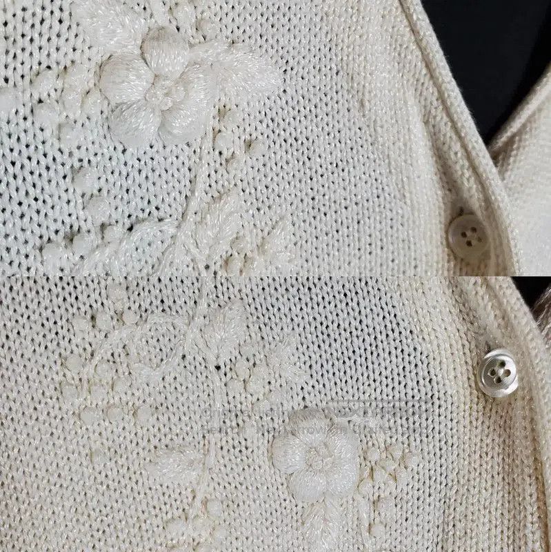Dior Dior Beige Cotton Blend Embroidered Long Sleeve Top . Size M / US 6-8 / IT 42-44 - 8 Thumbnail