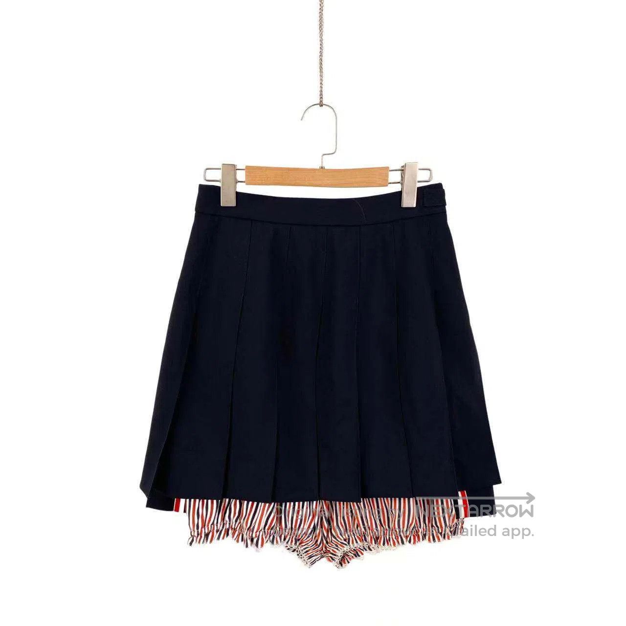 Thom Browne Thom Browne Classic striped color-blocked pleated skirt| Size 26" / US 2 / IT 38 - 1 Thumbnail