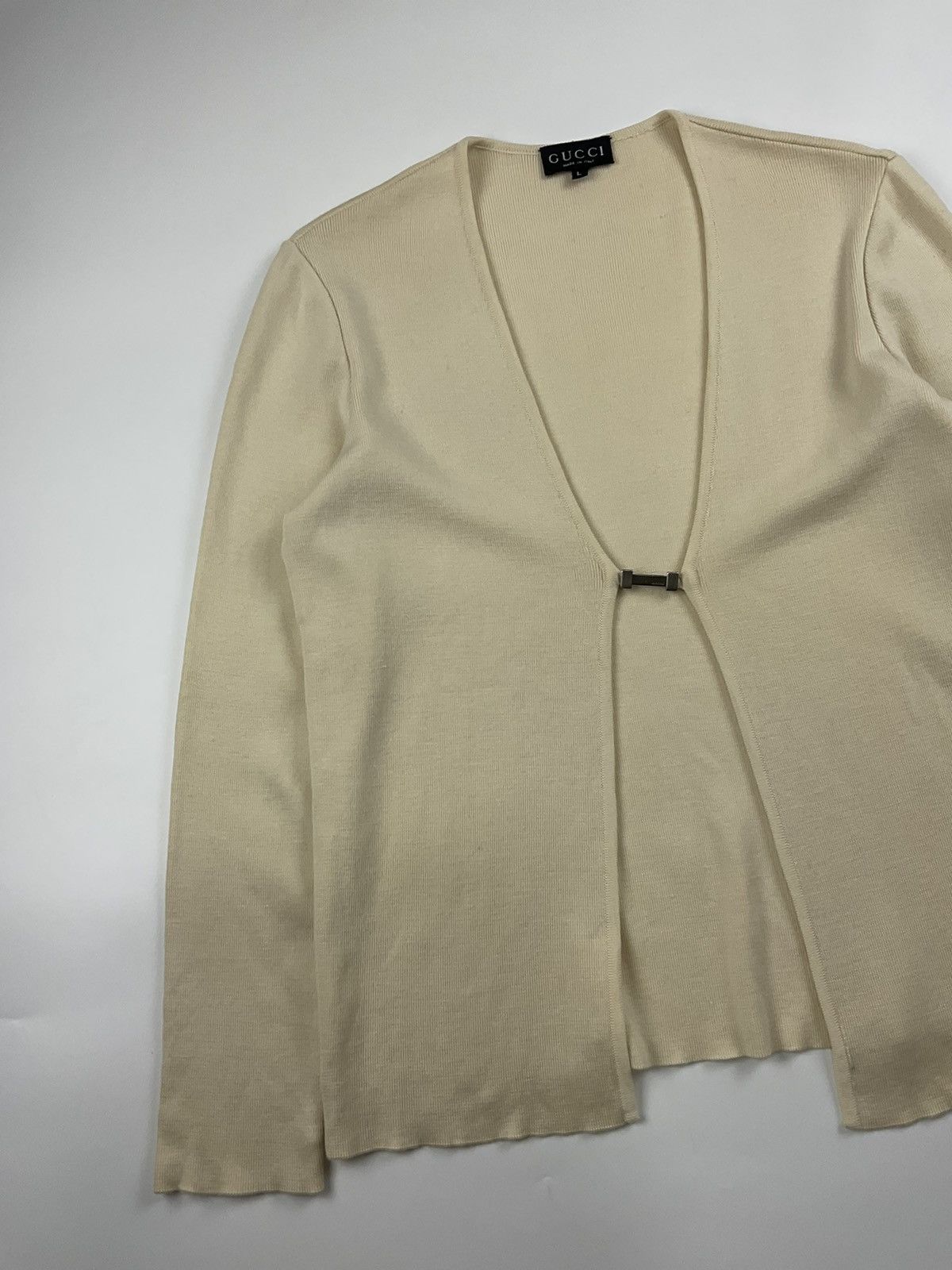 Gucci Gucci S/S'97 Wool Silk Cashmere Blend Knit Top Cardigan Size L / US 10 / IT 46 - 3 Thumbnail