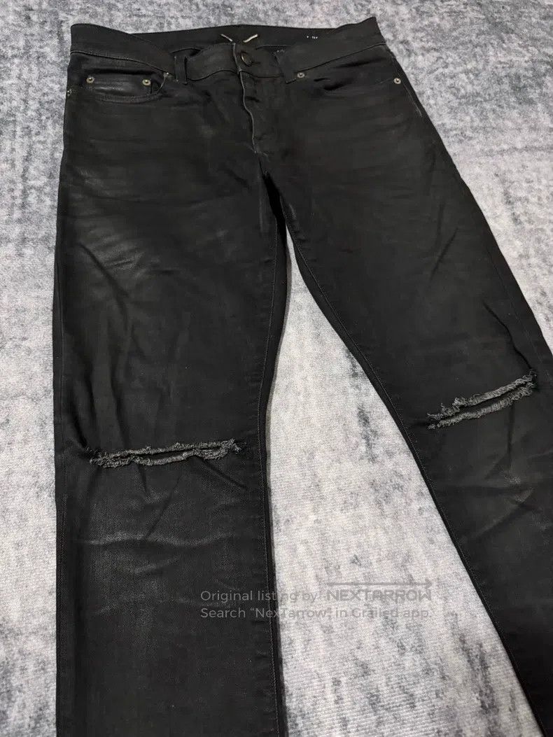 Saint Laurent Paris Saint Laurent Paris Knee Cut Wax Basic Jeans Size US 31 - 3 Thumbnail