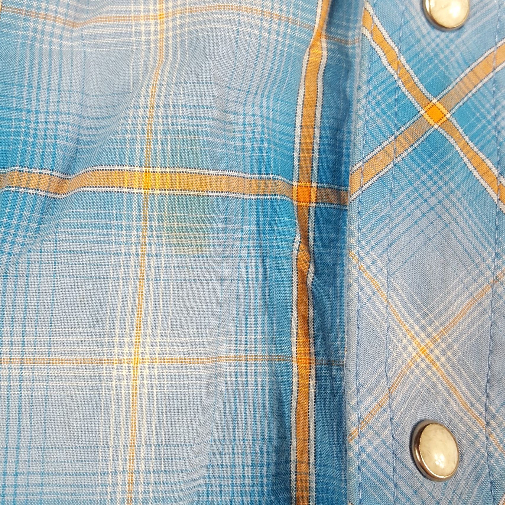 Wrangler VINTAGE Wrangler Western Pearl Snap Cowboy Shirt S Blue Cotton Button-Up Collar Cowboy, Western, 90s, Workwear, Casual Mens Size US S / EU 44-46 / 1 - 5 Thumbnail