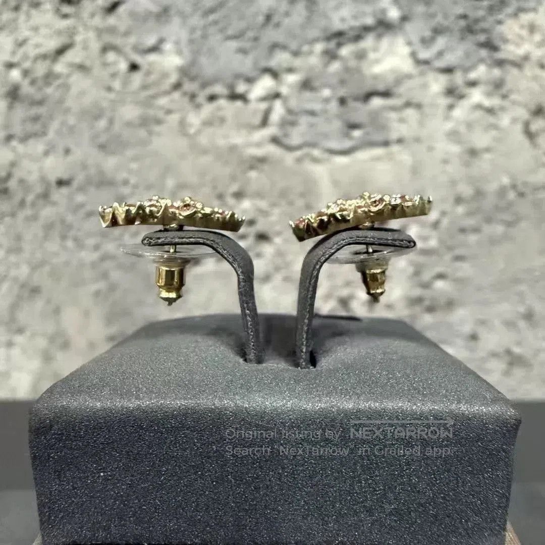 Chanel Chanel Double C Rhinestone Earrings. Size ONE SIZE - 6 Thumbnail