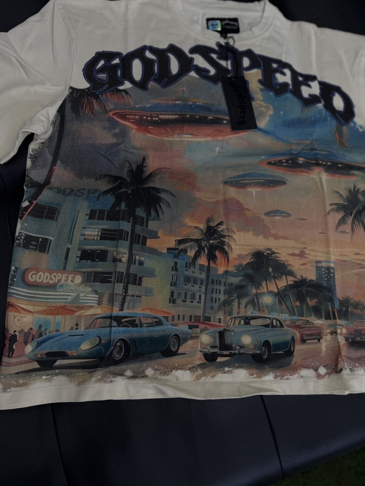 Godspeed Godspeed UFO Miami Tee Shirt Size XL (NEW) Size US XL / EU 56 / 4 - 3 Thumbnail