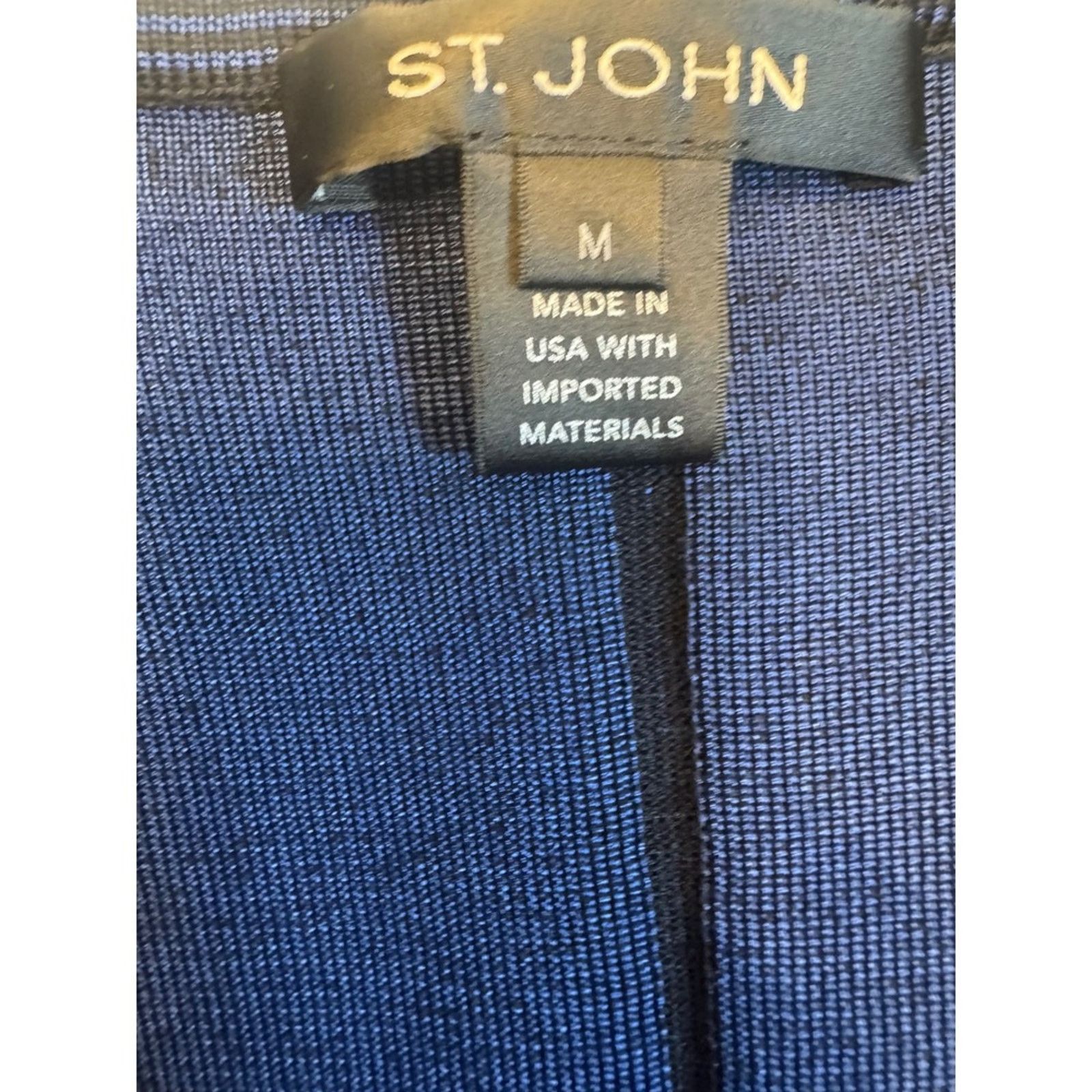 St. John St. John Sleeveless Sweater Blue Black Knit Top Designer M Size M / US 6-8 / IT 42-44 - 3 Thumbnail