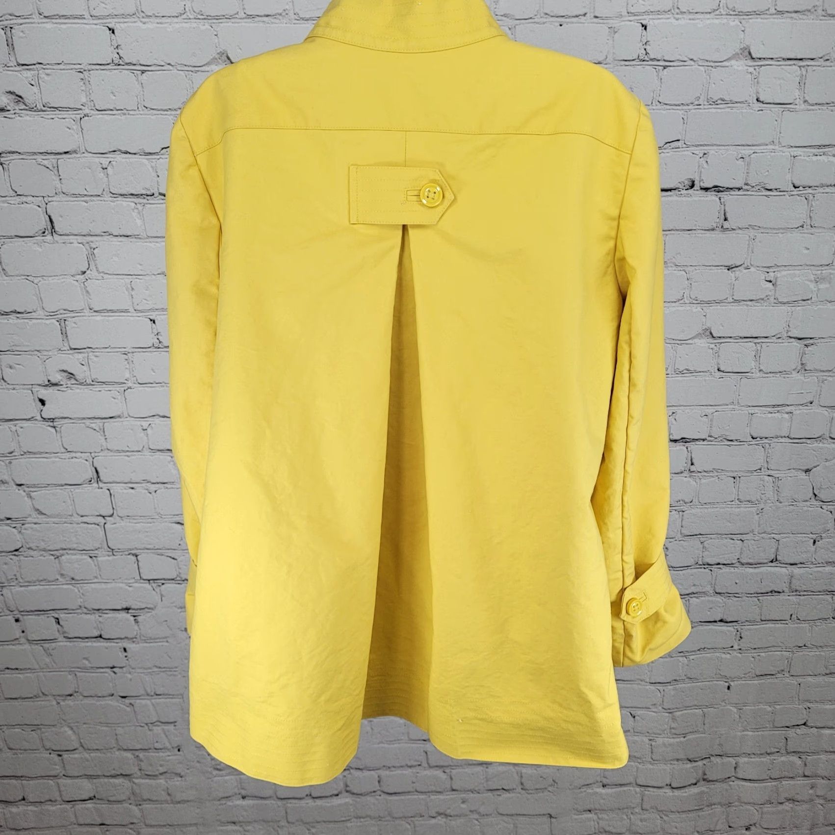 Talbots Talbots Jacket Size 14 Yellow 100% Cotton Buttoned Lined Pockets Pleated Back Size XL / US 12-14 / IT 48-50 - 2 Thumbnail
