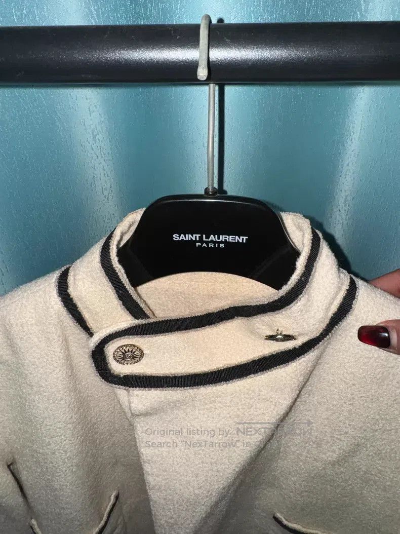 Chanel Chanel Off-White Stand Collar Long Trench Coat Size US S / EU 44-46 / 1 - 6 Thumbnail