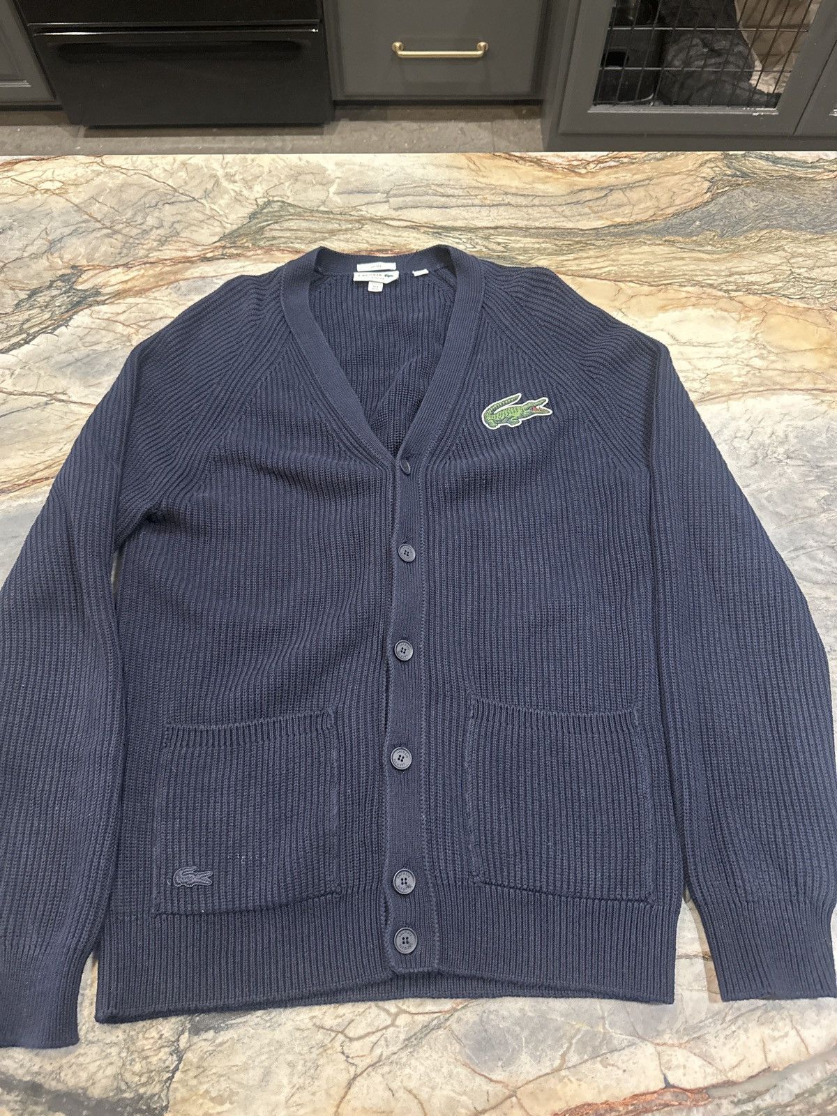 Lacoste Lacoste Navy Blue Cardigan Size US M / EU 48-50 / 2 - 1 Thumbnail