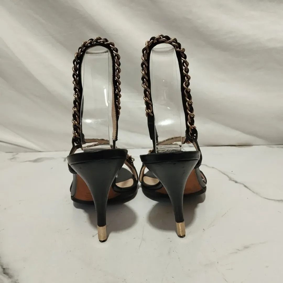 Dolce & Gabbana Dolce & Gabbana Black Chain Heels Size US 6.5 / IT 36.5 - 7 Thumbnail