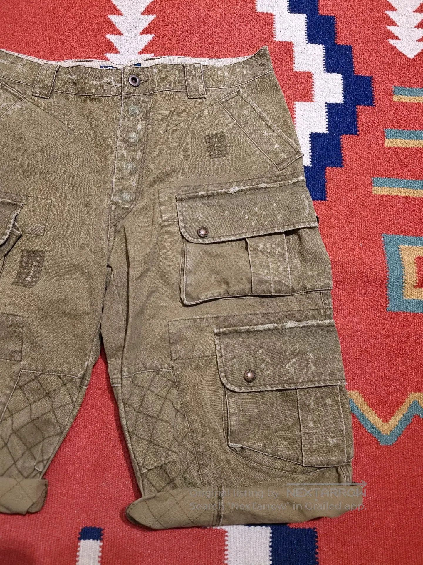 Ralph Lauren Blue Label Ralph Lauren RRL Waxed Cargo Shorts. Size US 33 - 2 Thumbnail