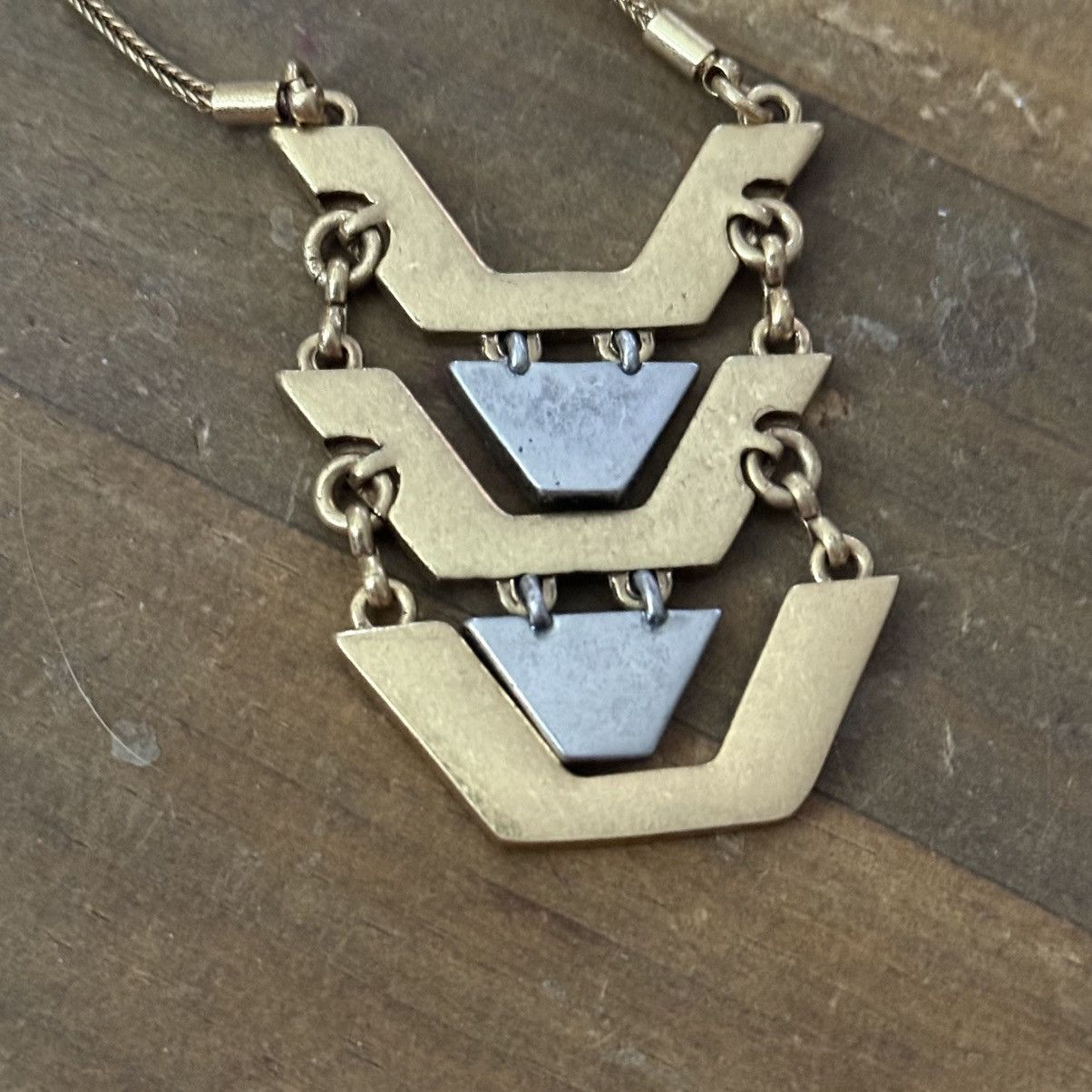 J.Crew J.Crew gold tone pace geometric drop pendant necklace Size ONE SIZE - 5 Thumbnail