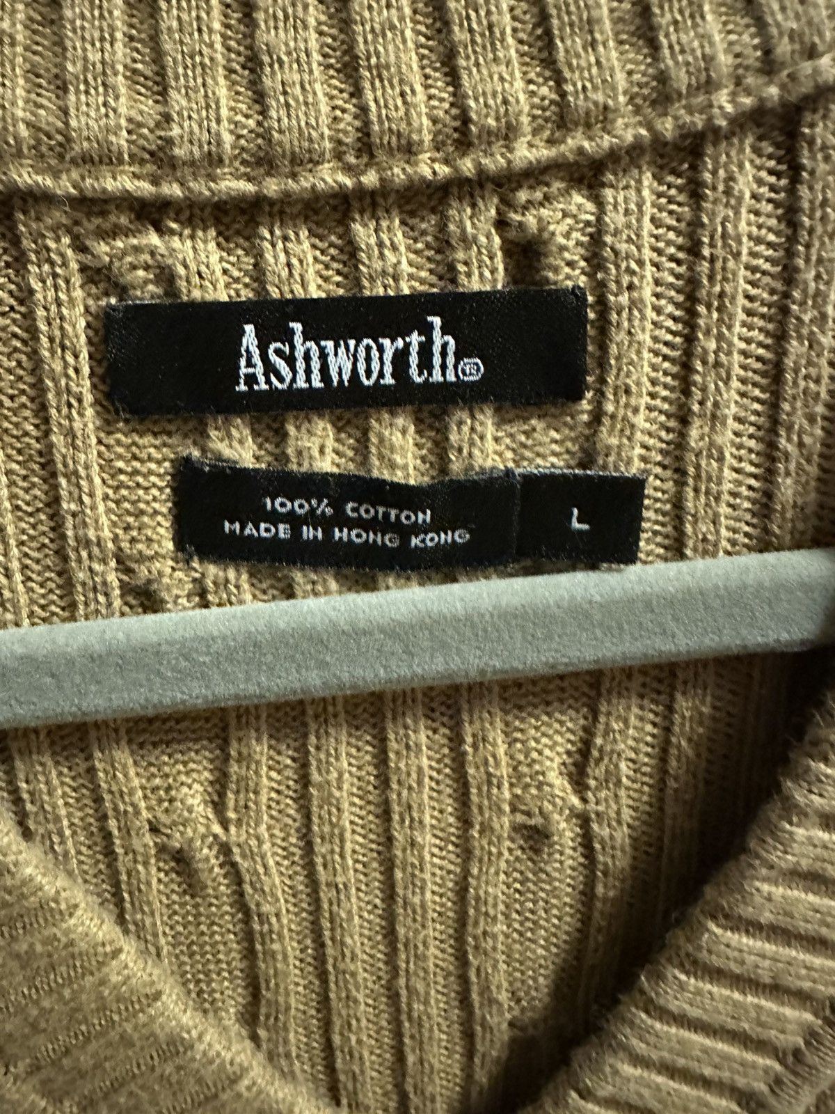 Ashworth Ashworth Camel Cable Vest Size US L / EU 52-54 / 3 - 4 Thumbnail