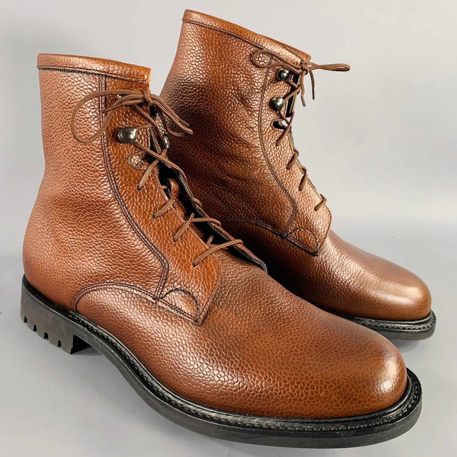 Church's CHURCH'S 7.5 -Wick Fur- Brown Pebble Grain Leather Boots Size US 7.5 / EU 40-41 - 1 Thumbnail