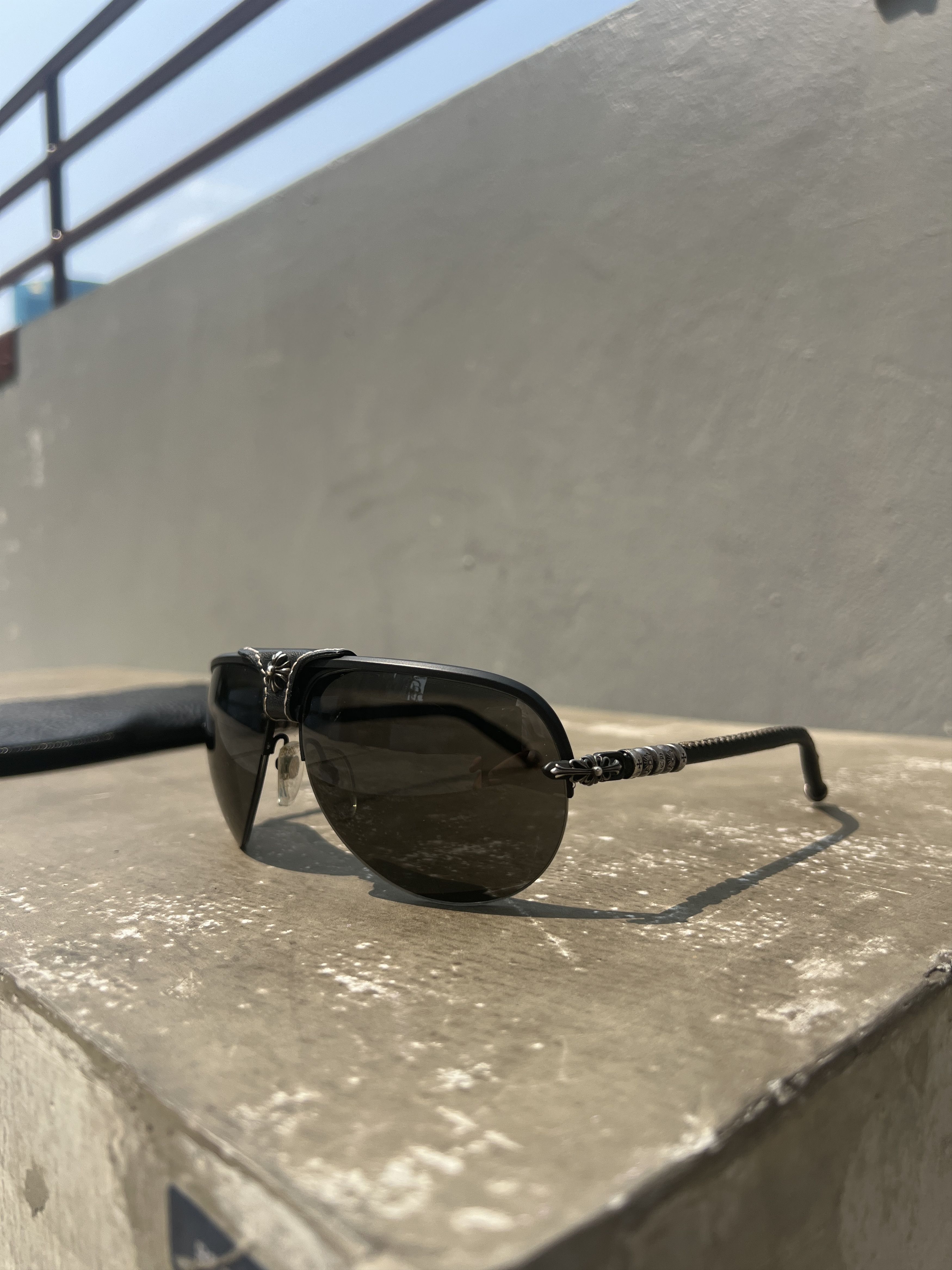 Chrome Hearts BALLS Sunglasses Black Silver Grailed