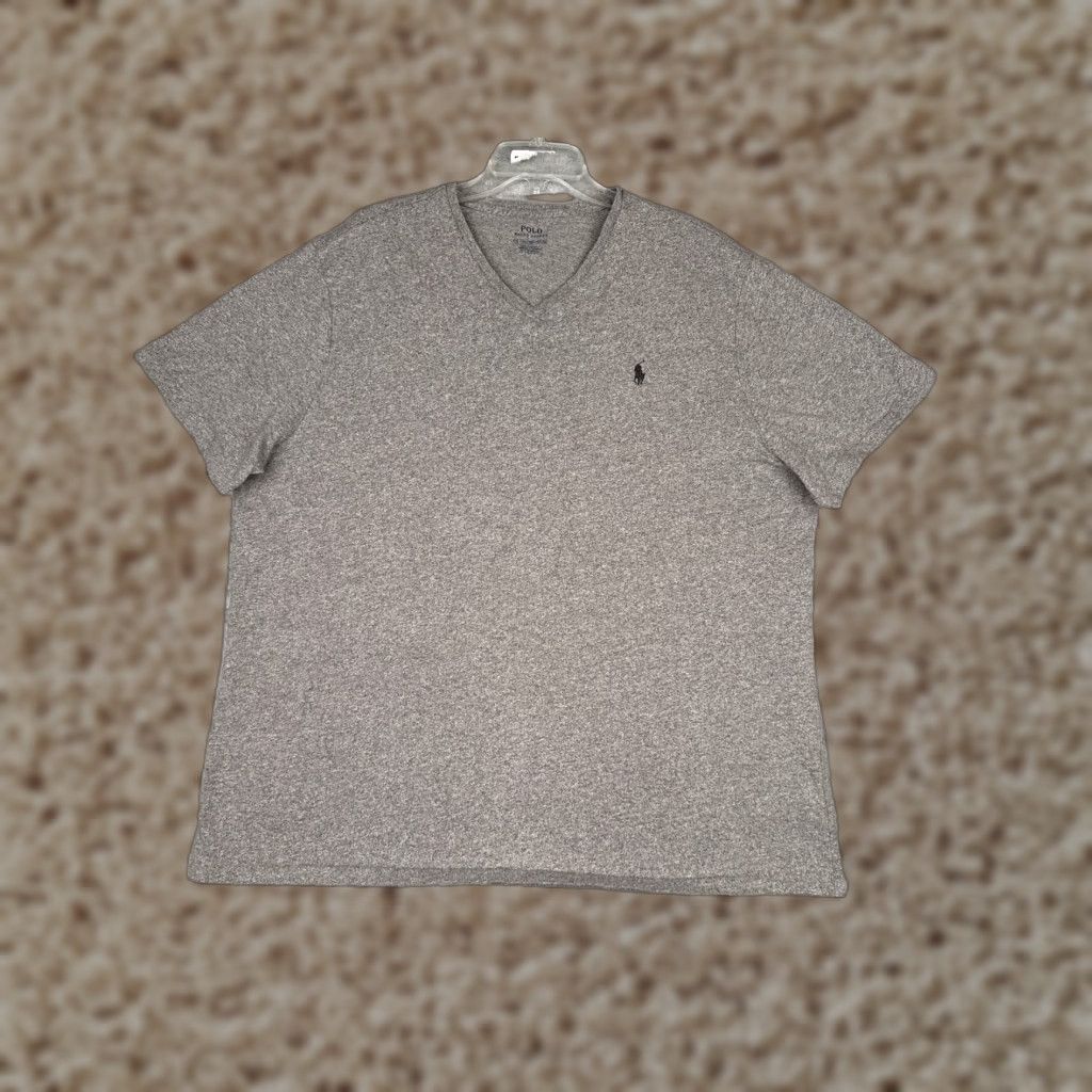 Ralph Lauren Ralph Lauren Polo Shirt Men 2XL Gray Cotton Short Sleeve V-Neck Embroidered Pony Jersey Size US XXL / EU 58 / 5 - 1 Thumbnail