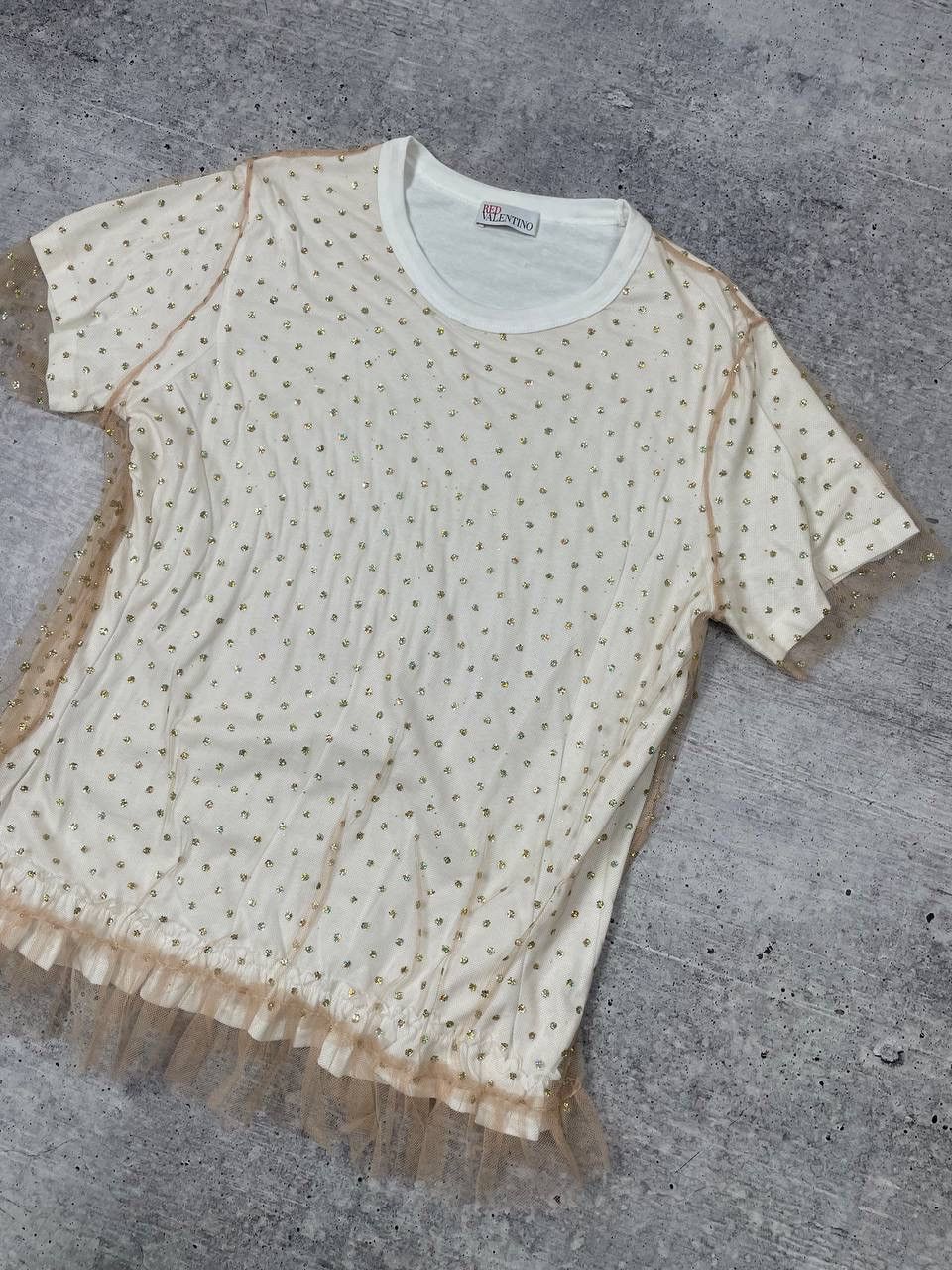 RED Valentino Vintage Red Valentino Sparkling Sequit Glitter T-Shirt Y2K Size M / US 6-8 / IT 42-44 - 3 Thumbnail