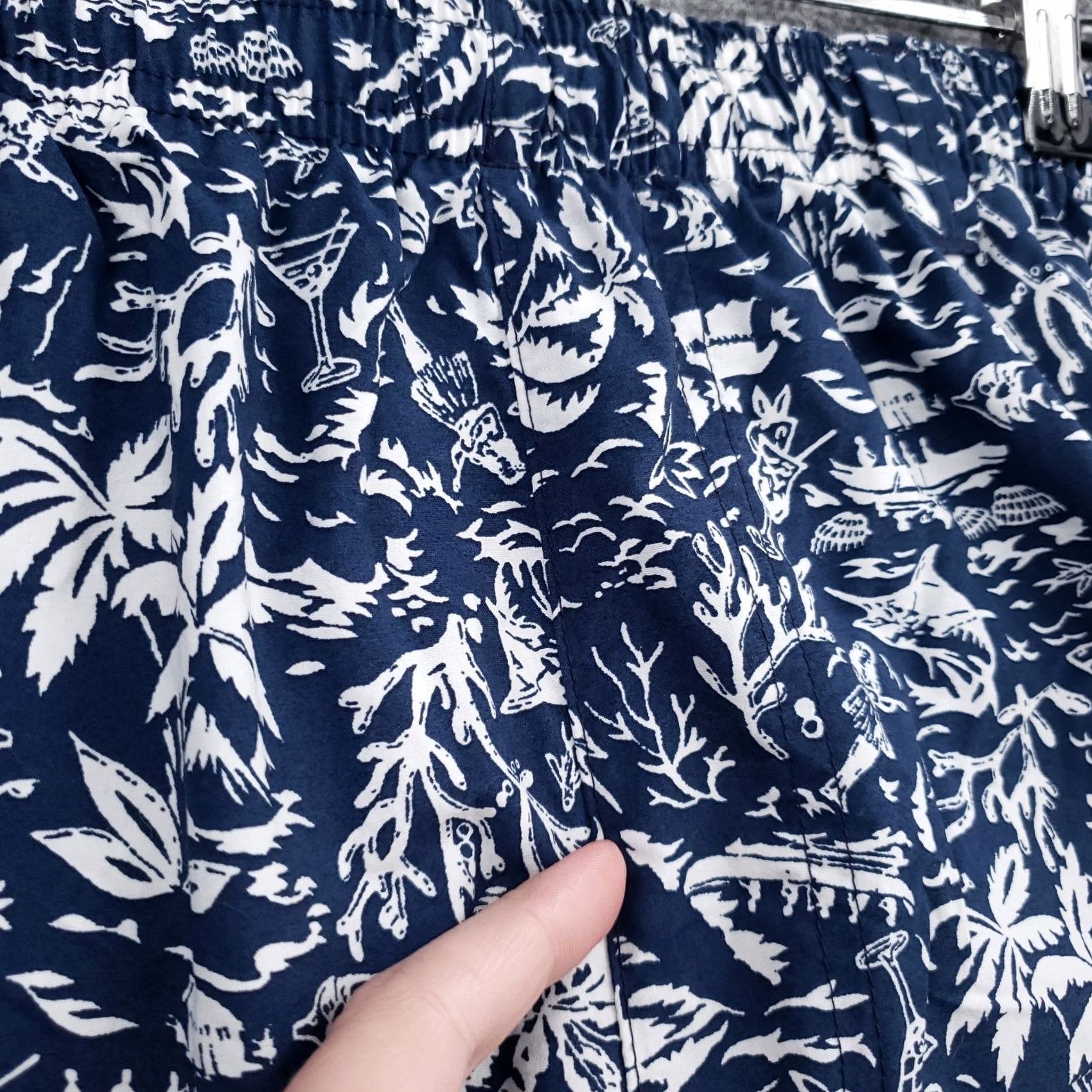 Vintage Columbia PFG Fishing Swim Shorts Mens Medium Blue Palm Marlin Tropical Size US 31 - 3 Thumbnail