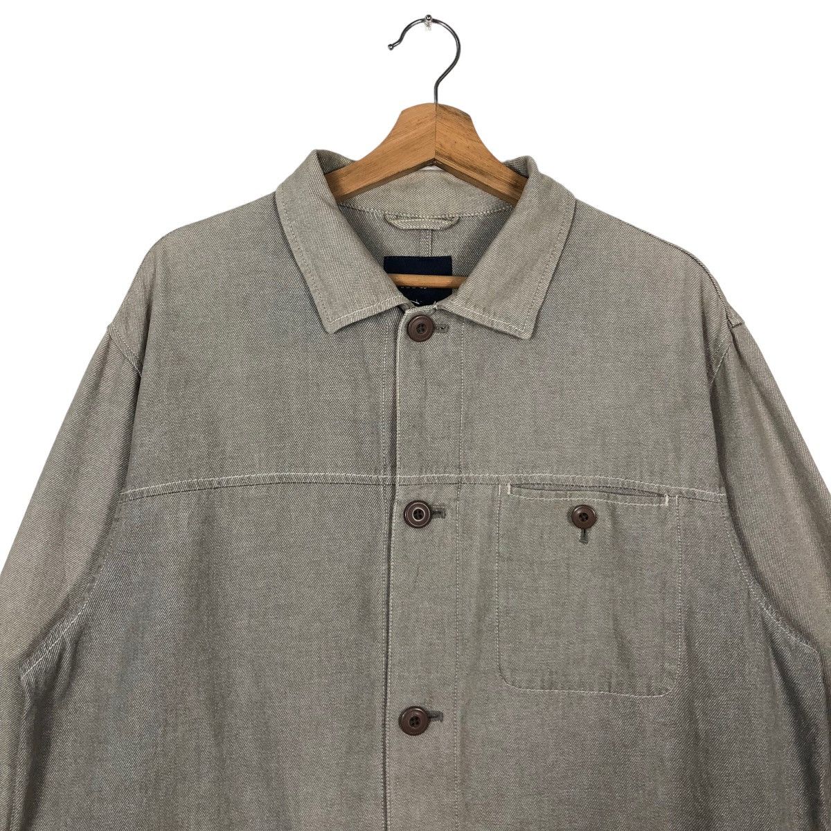 Japanese Brand 🔥90’s Hickory Chore Jacket Work Uniqlo Made in Japan Size US L / EU 52-54 / 3 - 2 Thumbnail