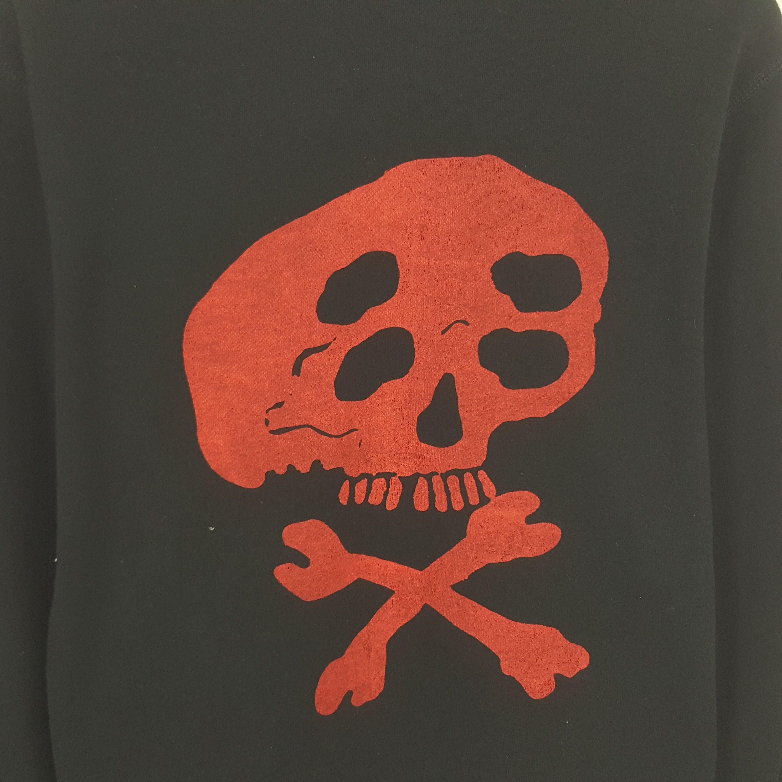 Alpha Industries × Vintage Vintage Alpha Industries Custom Art Skull Japan Sweatshirt Size US M / EU 48-50 / 2 - 2 Thumbnail