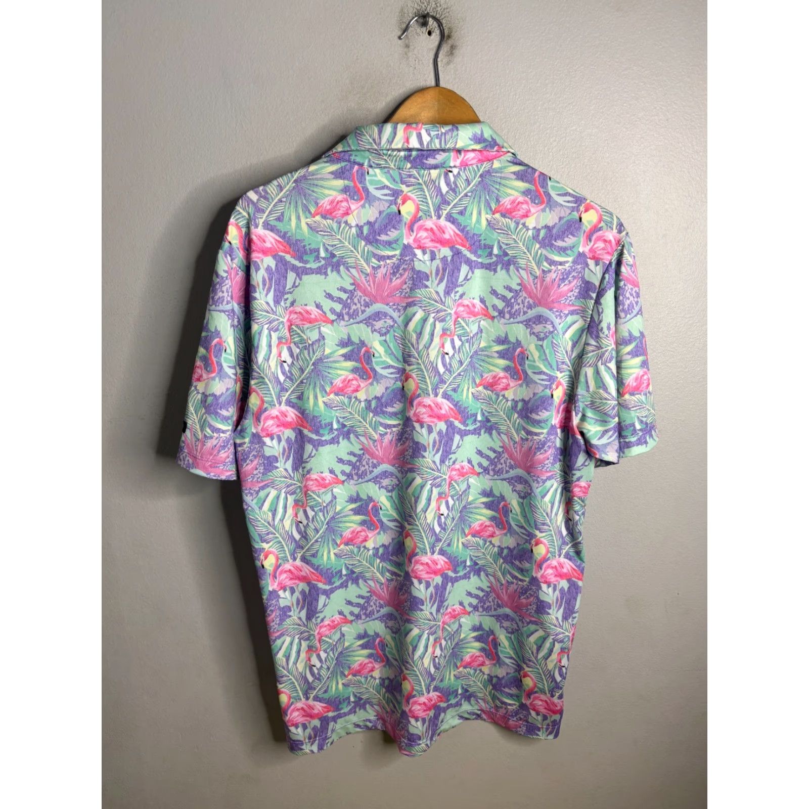 Vintage Bad Birdie Polo Shirt Mens L Floral Tropical Stretch Golf Casual Size US L / EU 52-54 / 3 - 5 Thumbnail