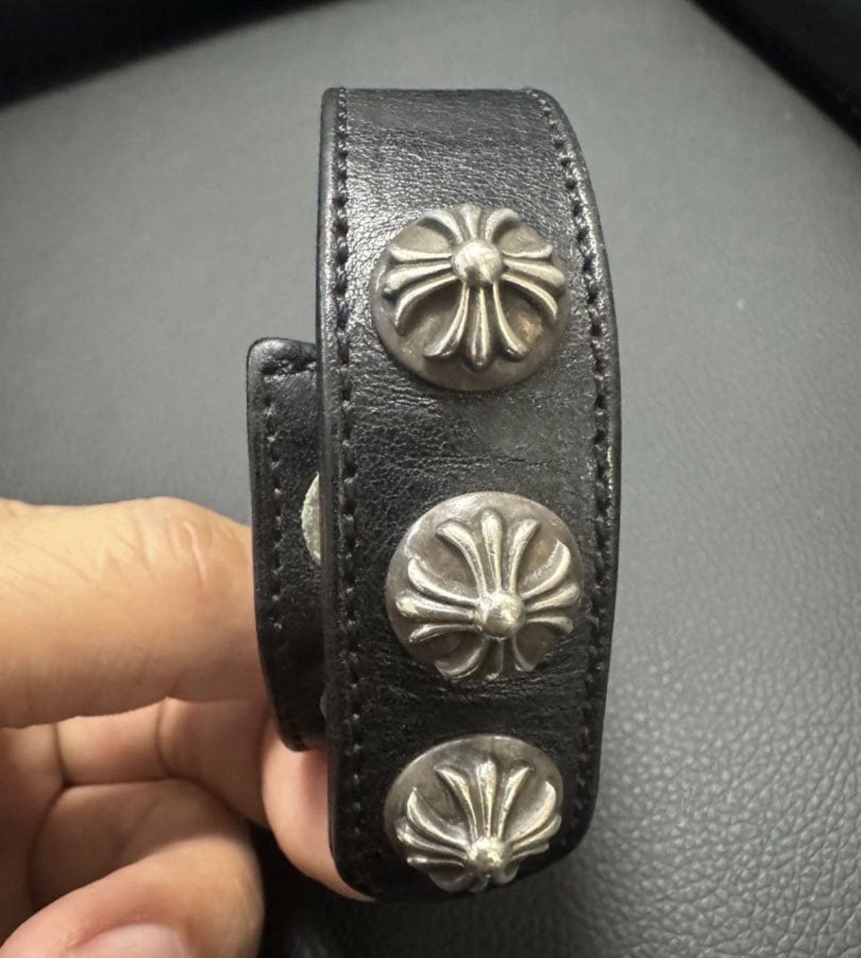 Chrome Hearts Chrome Hearts Cross leather bracelet ytk Size ONE SIZE - 2 Thumbnail