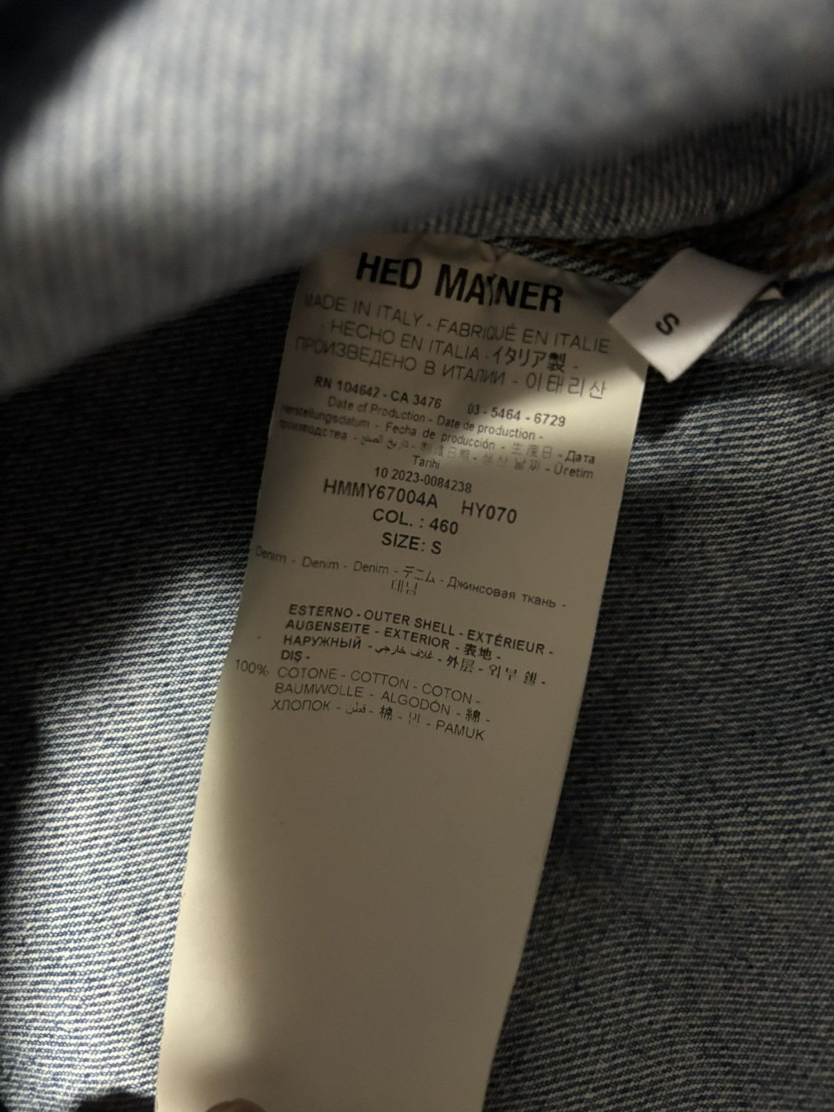 Hed Mayner Hed Mayner Blue Denim Shirt Size US S / EU 44-46 / 1 - 4 Thumbnail