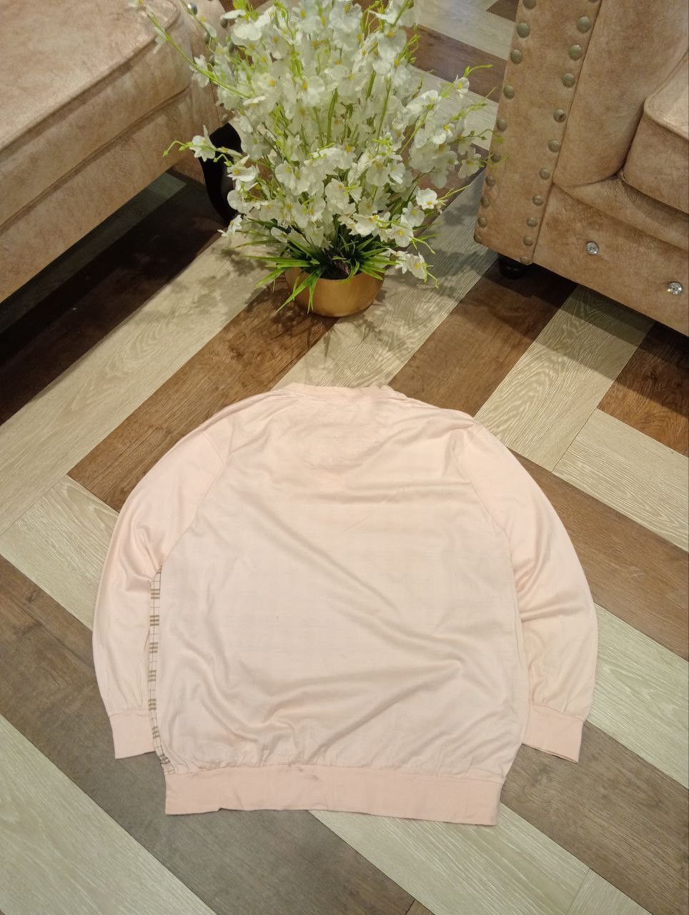 Burberry BURBERRYS JAPAN NOVA CHECK COTTON HENLEY NECK KNIT Size US L / EU 52-54 / 3 - 10 Thumbnail