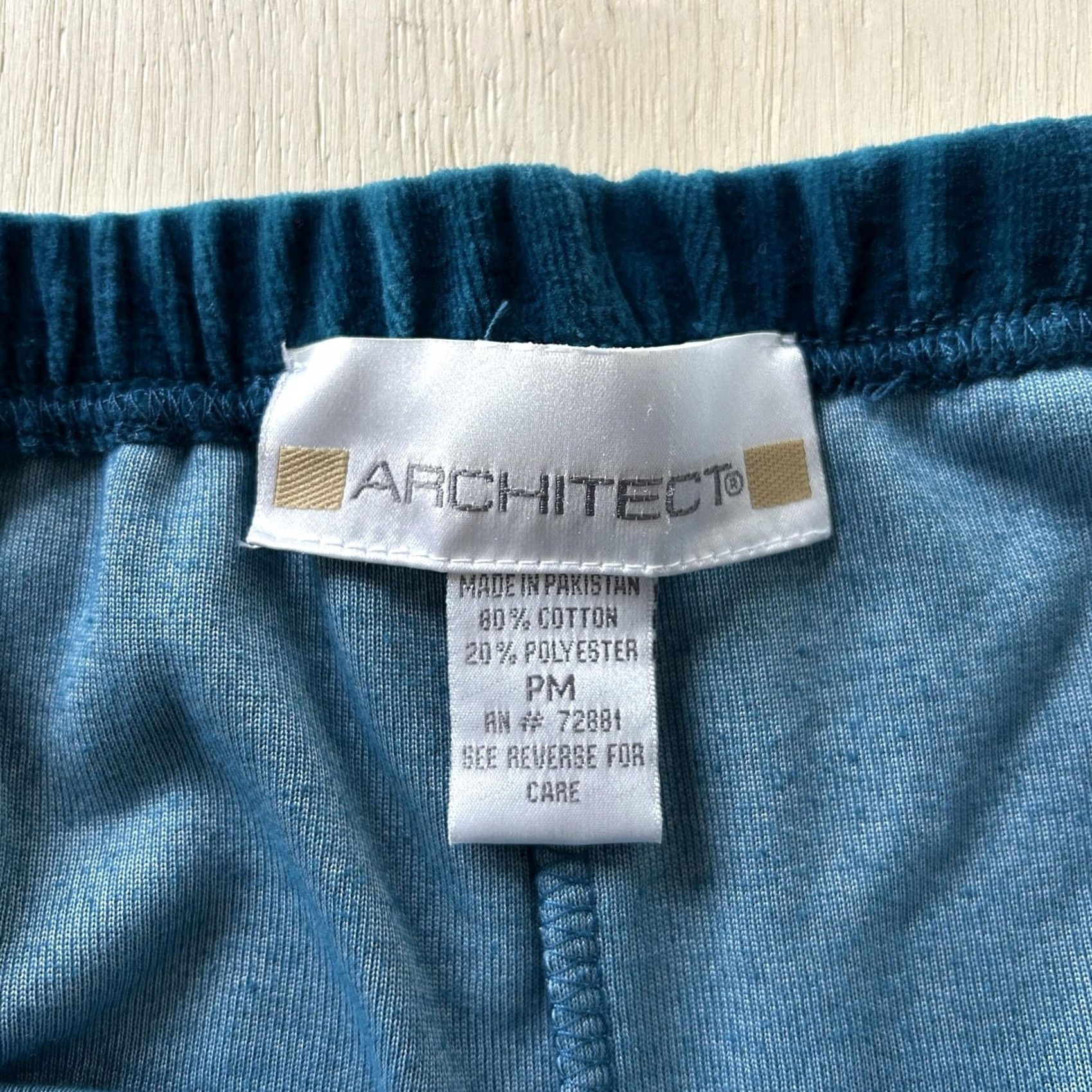 Architect VINTAGE Architect Sweatpants Womens PM Blue Velour Elastic Waist Pull On Relaxed Size 32" / US 10 / IT 46 - 2 Thumbnail