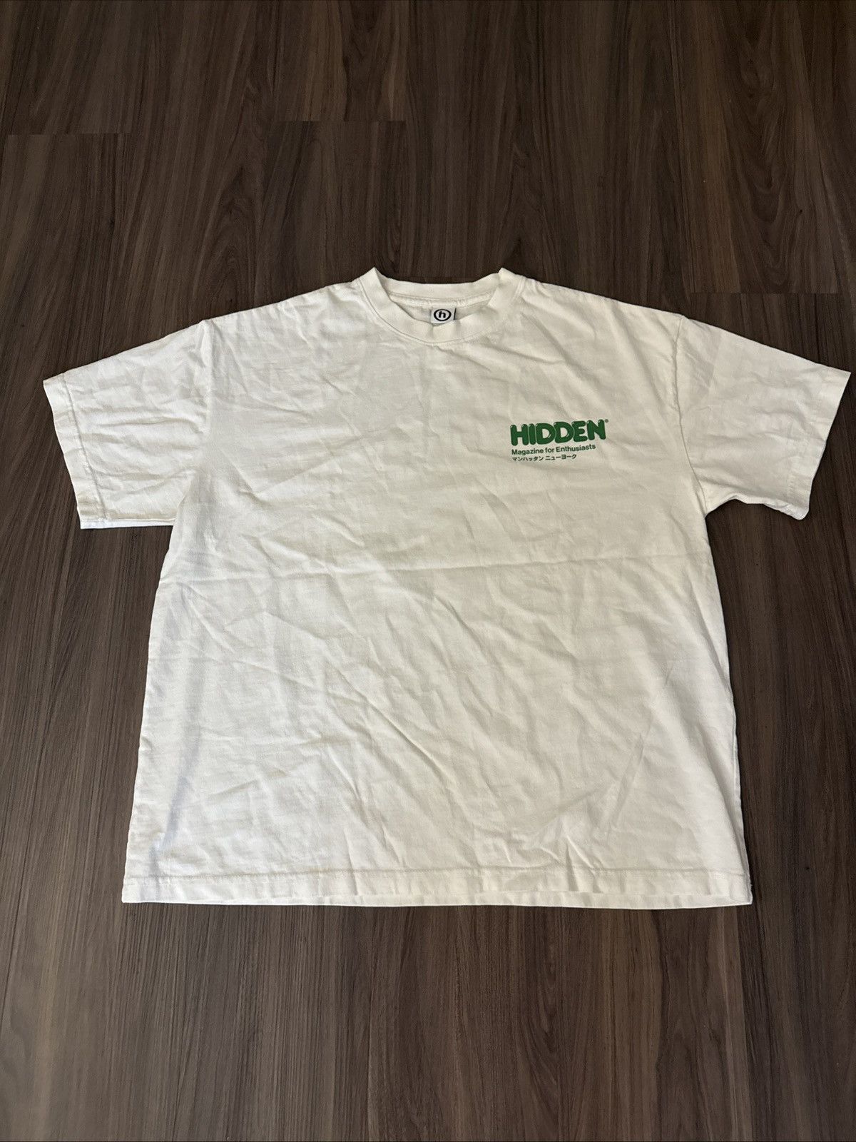 Hidden NY “Magazine for Enthusiasts” T-Shirt XL White Green