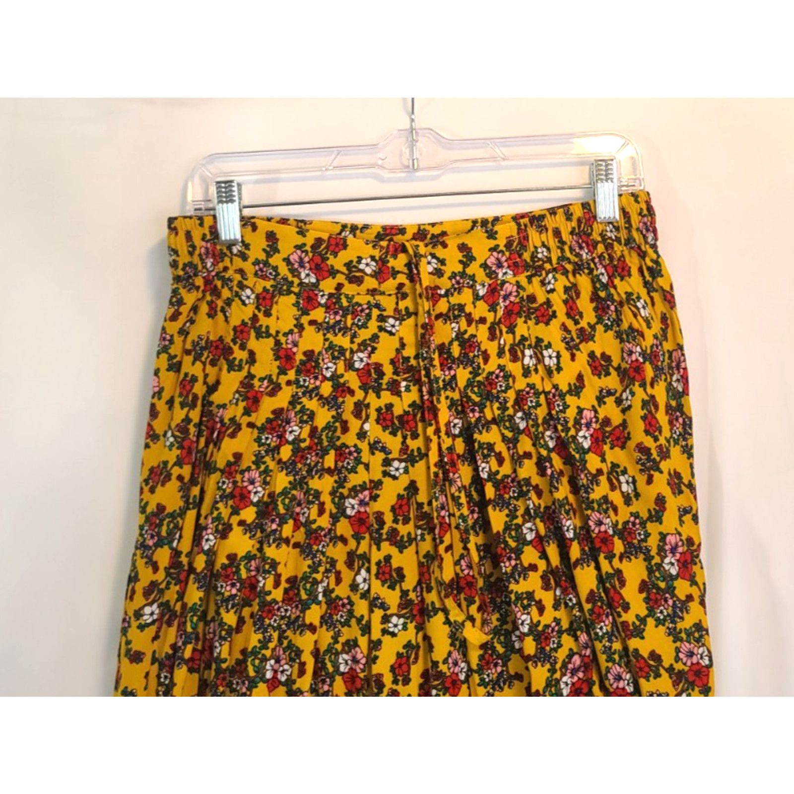 Anthropologie Anthropologie Orange Floral Pleated Harem Baggy Pants Large Size 28" / US 6 / IT 42 - 2 Thumbnail