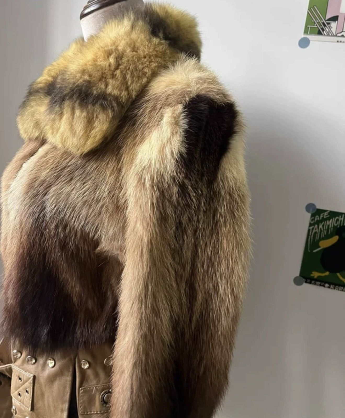 Vintage Raccoon Fur Vintage Leather Jacket Size S / US 4 / IT 40 - 4 Thumbnail