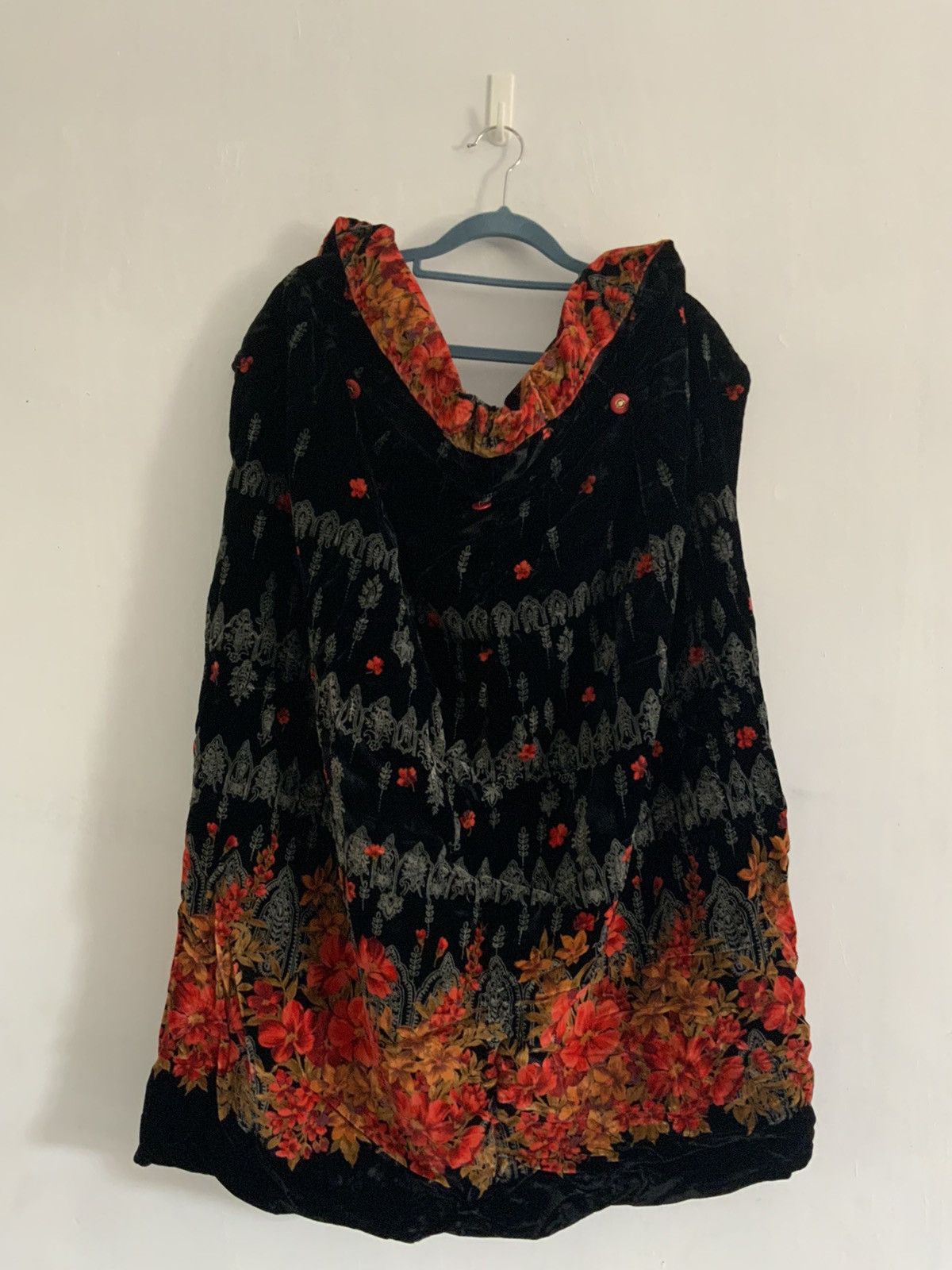 If Six Was Nine Velvet Mohair Fur Flower Art Long Vest Size US L / EU 52-54 / 3 - 2 Thumbnail