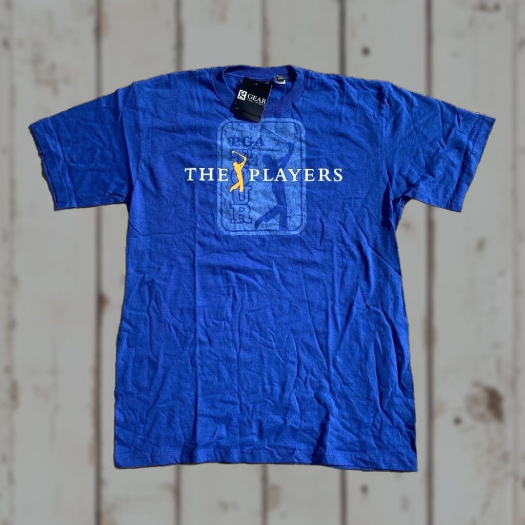 PGA Tour PGA Tour The Players Blue Short Sleeve Cotton T-Shirt Men L Crew Neck Graphic Print Logo Modern Sports 90s Size US L / EU 52-54 / 3 - 1 Thumbnail