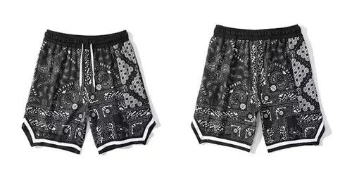 VIBE 21SS Tokyo Union Black Bandana Paisley Sweat Jersey Shorts Size US 30 / EU 46 - 2 Thumbnail