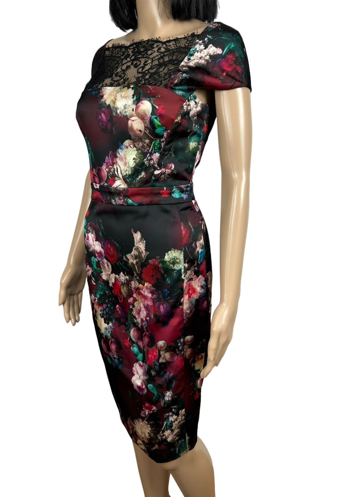 Just Cavalli JUST CAVALLI Satin Dress Floral/Fruit size 40 Size S / US 4 / IT 40 - 11 Thumbnail