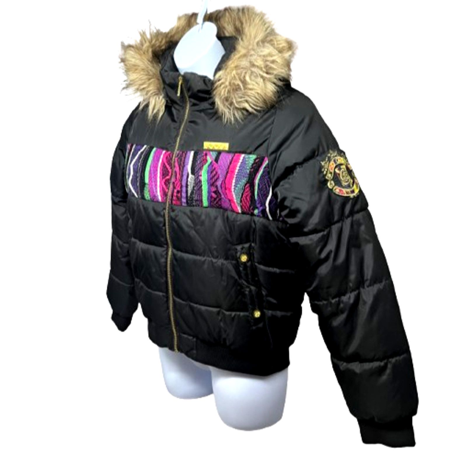 Coogi Coogi Vintage Black Zip Up Puffer Jacket XL Faux Fur Hood Size XL / US 12-14 / IT 48-50 - 1 Thumbnail