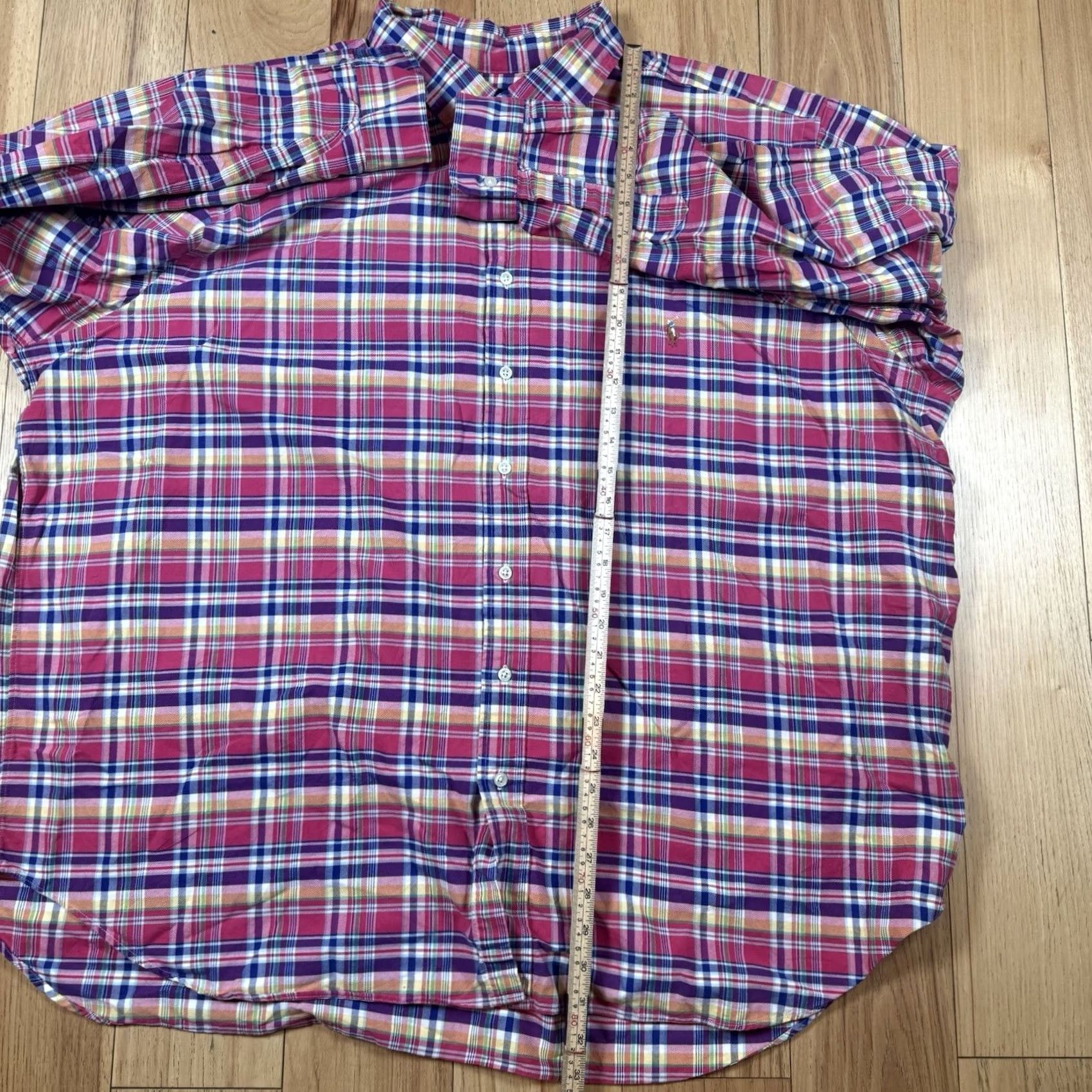 Polo Ralph Lauren Polo Ralph Lauren Button Shirt Mens 3XB Big Plaid Gingham Check Long Sleeve Big 3X Multicolor Mens Size US XXL / EU 58 / 5 - 6 Thumbnail