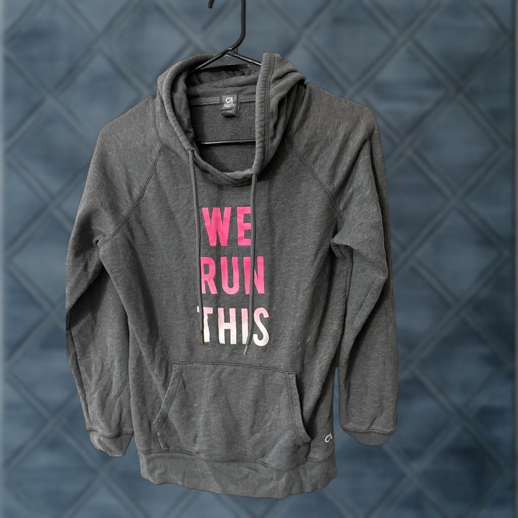 Gap GapFit Hoodie Womens Small Gray Running Pullover Zip Hoodie We Run This Fashionable Activewear Mens Womens Girls Boys? Size S / US 4 / IT 40 - 1 Thumbnail