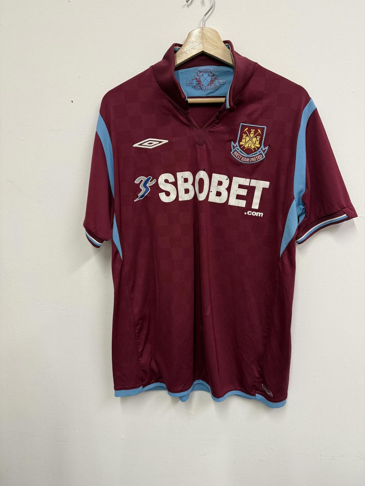 Umbro West Ham United 2009/10 Season Official Football Shirt Size ONE SIZE - 1 Thumbnail