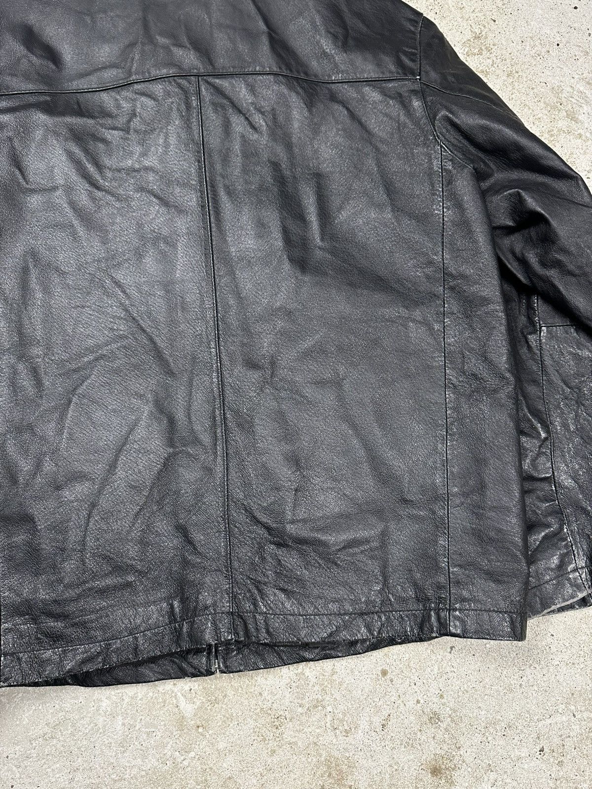 Vintage Vintage 90s Black Utility Leather Bomber Jacket Size US M / EU 48-50 / 2 - 10 Thumbnail