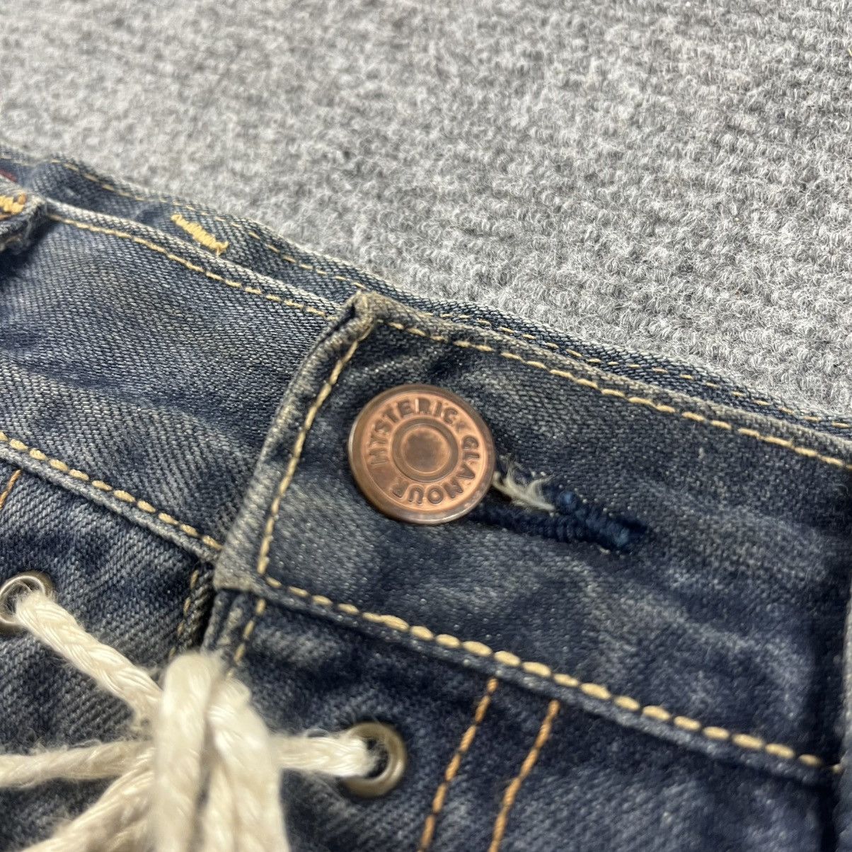 Hysteric Glamour × If Six Was Nine × Le Grande Bleu (L.G.B.) 1990s Hysteric Glamour - Multilace Skirt Denim Size 26" / US 2 / IT 38 - 6 Thumbnail