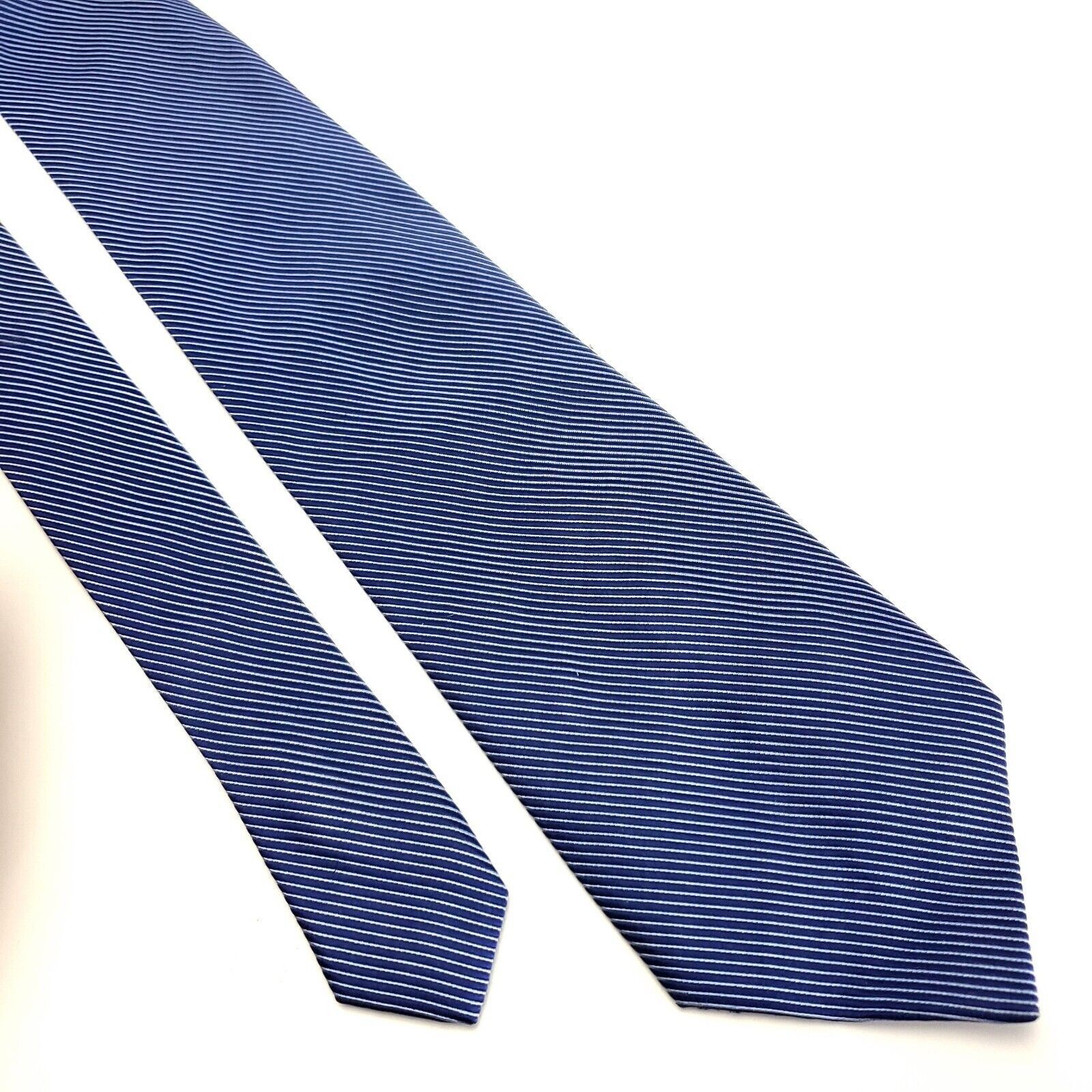 Nautica Nautica Silk Tie Striped Blue Woven Wide Silk Tie Size ONE SIZE - 1 Thumbnail