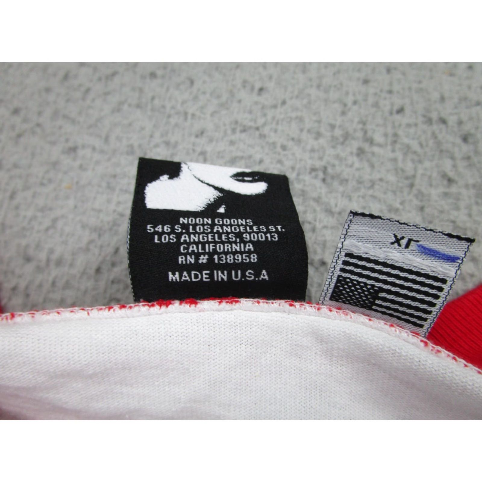 Noon Goons Noon Goons Graphic Skateboard T-Shirt Mens XL White Black Red Made in USA Size US XL / EU 56 / 4 - 5 Thumbnail