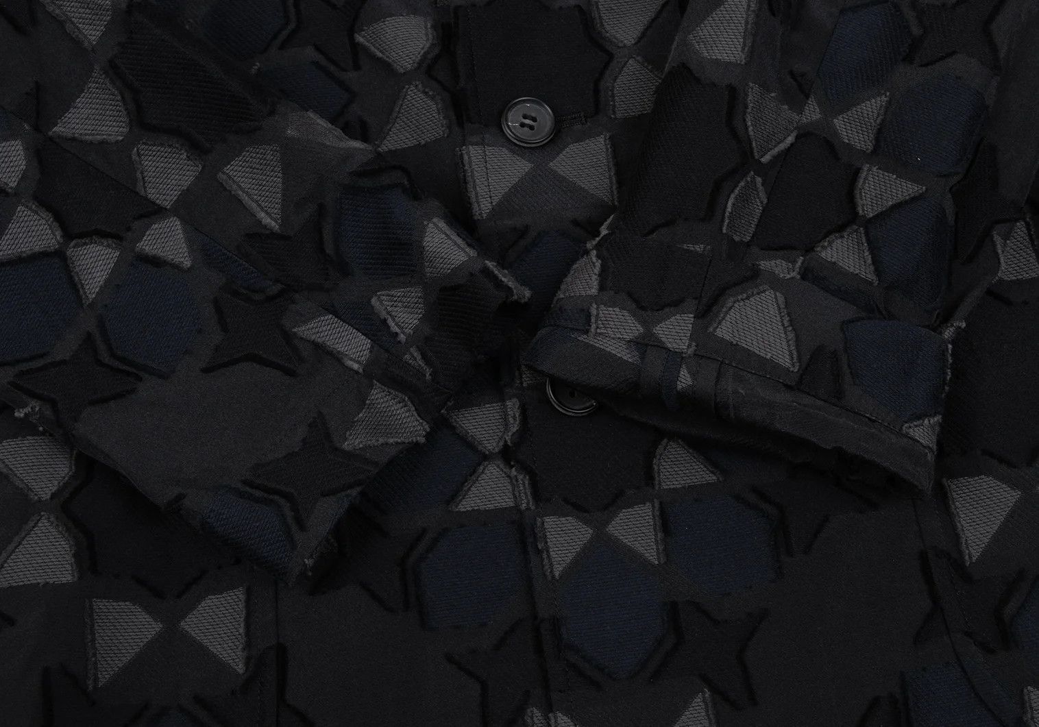 Issey Miyake Geometric Jacquard Jacket in Black and Navy Size US S / EU 44-46 / 1 - 7 Thumbnail