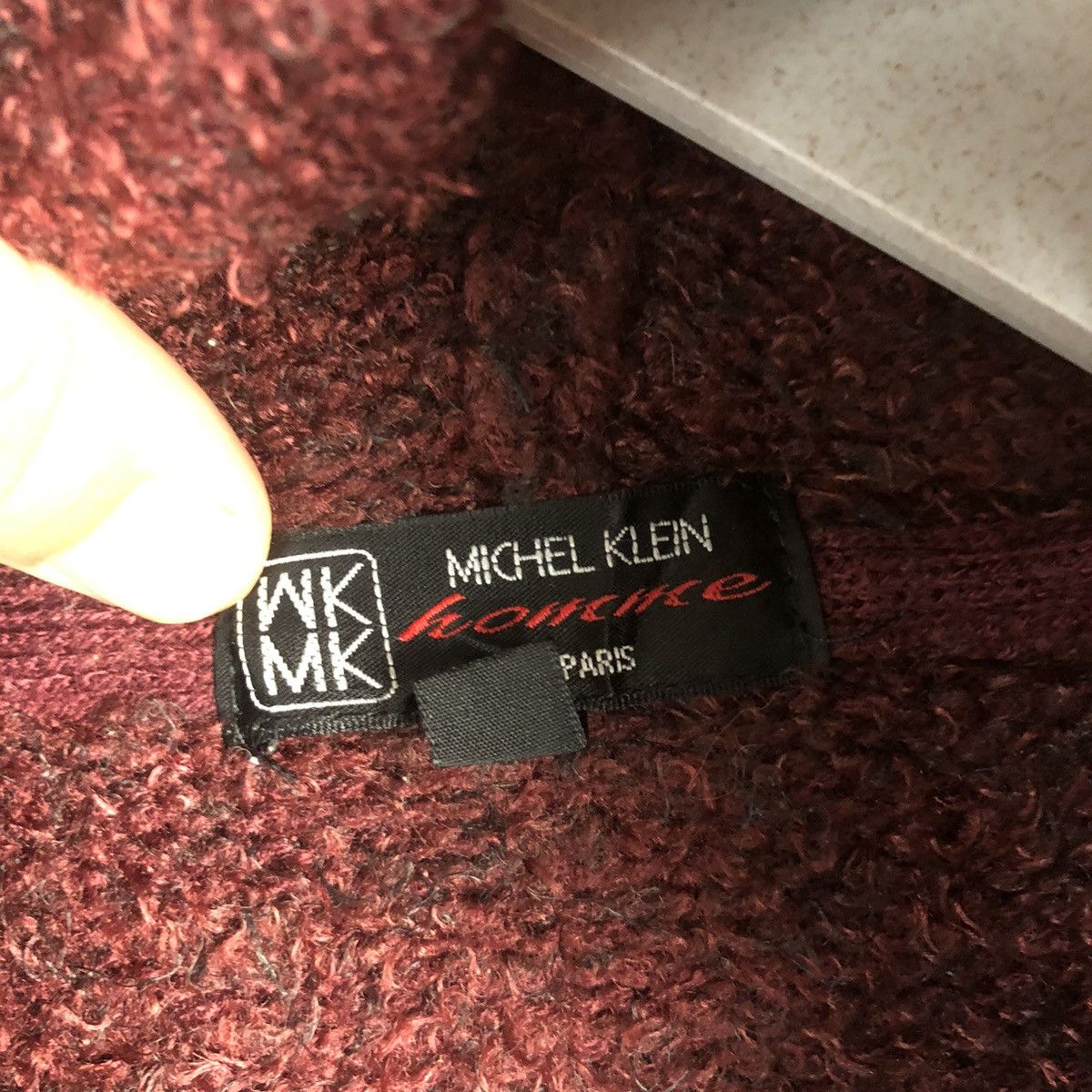 Japanese Brand × Michel Klein Michel Klein Dark Maroon Hoodie #842 Size US S / EU 44-46 / 1 - 7 Thumbnail