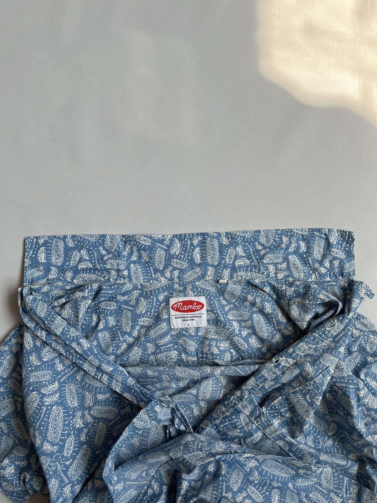 Mambo MAMBO Australia Men Blue Hawaiian Printed Button Up Shirt Size US L / EU 52-54 / 3 - 3 Thumbnail