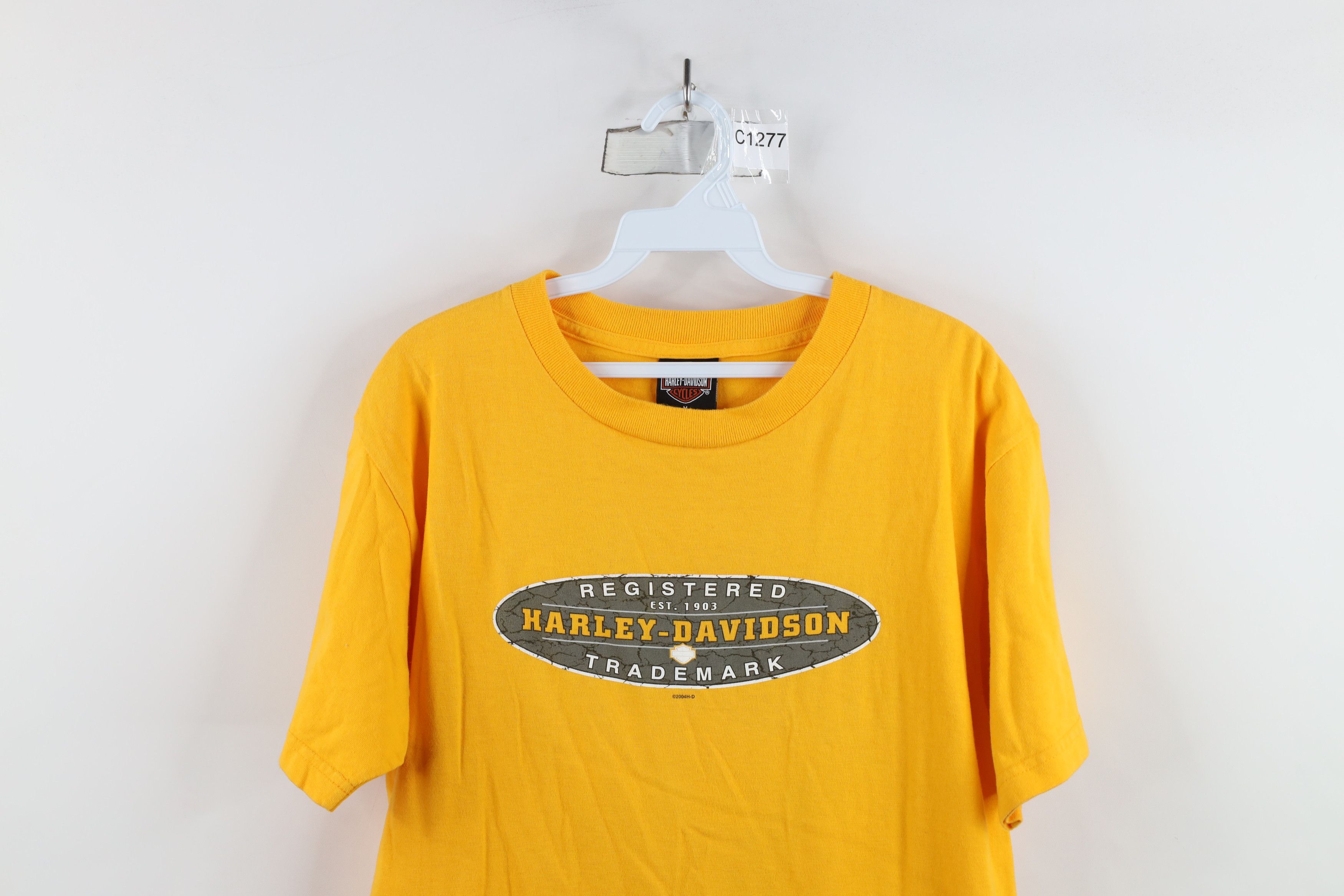 Harley Davidson × Vintage Vintage Y2K Harley Davidson Spell Florida T-Shirt Yellow USA Size US M / EU 48-50 / 2 - 2 Thumbnail